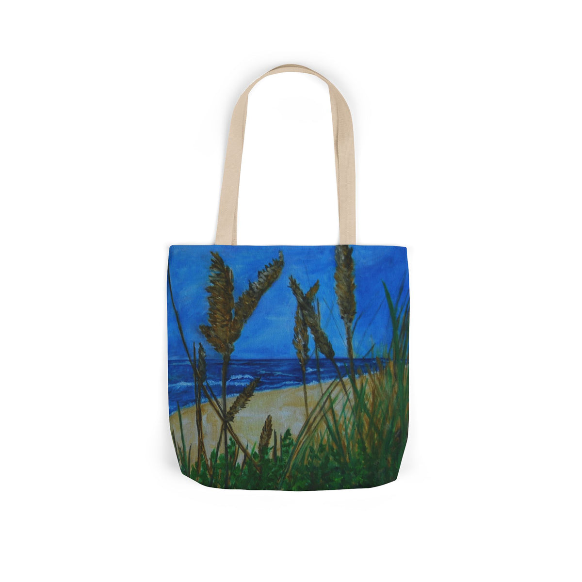 Beach Grasses Canvas Tote — Seaside Painting Reusable Bag Original art by Doulton