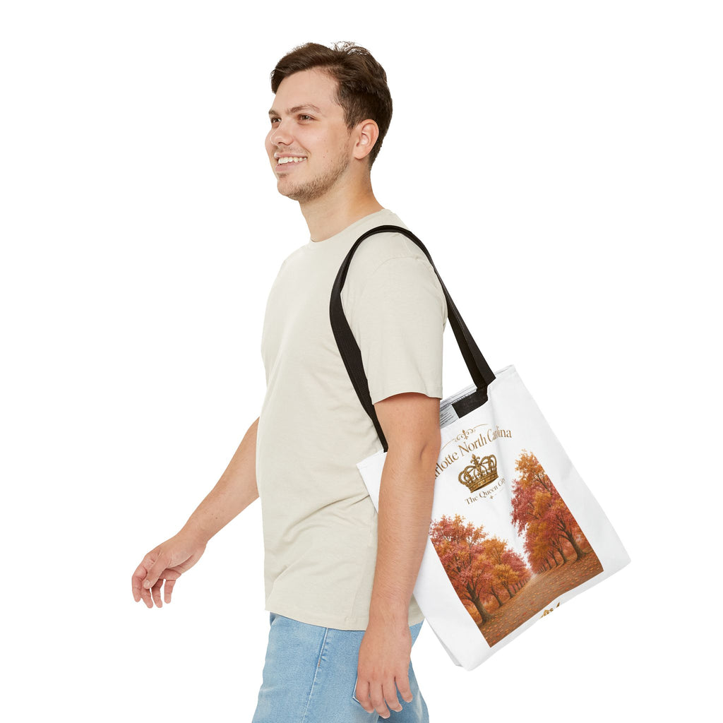 Charlotte North Carolina Autumn Tote Bag — 'The Queen City' Fall Tree Design
