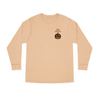 Halloween Cat Long Sleeve Tee — 'Hello Halloween' Jack-O'-Lantern Graphic
