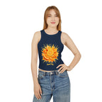 Orange Slice Splash Racer Tank Top | Citrus Fruit Graphic