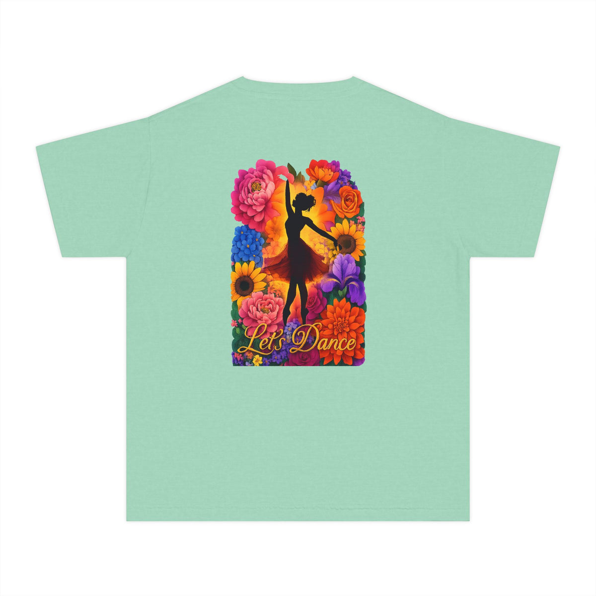 Let's Dance Floral Ballerina T--Shirt.
