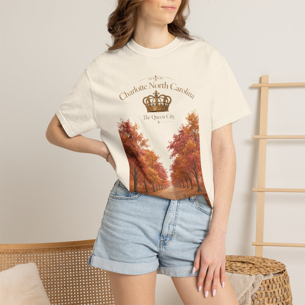 Charlotte North Carolina Autumn Tree Lane T-Shirt