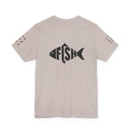 Fish Graphic Tee — 'FISH' Silhouette Fishing Shirt