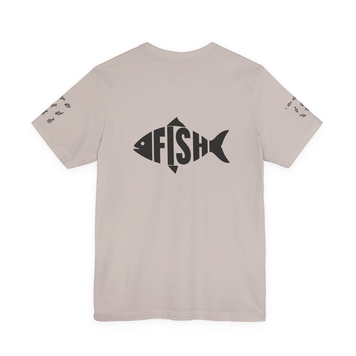 Fish Graphic Tee — 'FISH' Silhouette Fishing Shirt