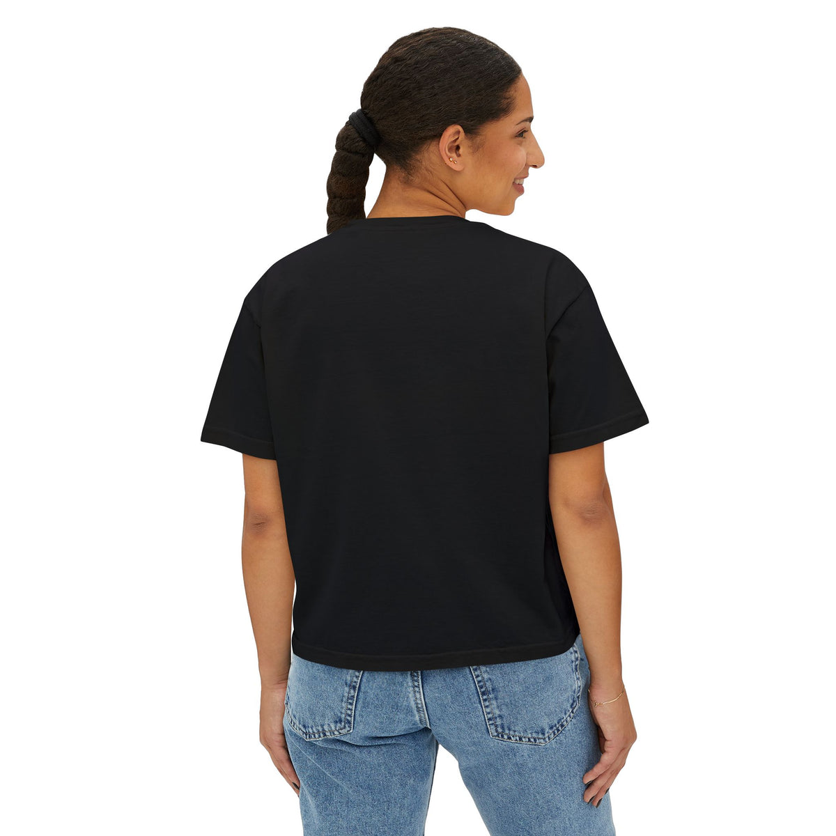 Women's Boxy Tee — Brown Spaniel Dog Graphic T‑Shirt