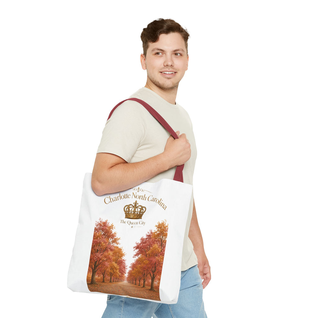 Charlotte North Carolina Autumn Tote Bag — 'The Queen City' Fall Tree Design