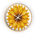 Sunflower Wall Clock — Bright Floral Home Decor Timepiece