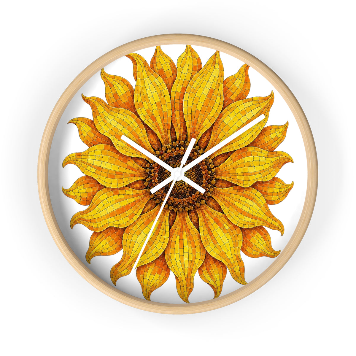 Sunflower Wall Clock — Bright Floral Home Decor Timepiece