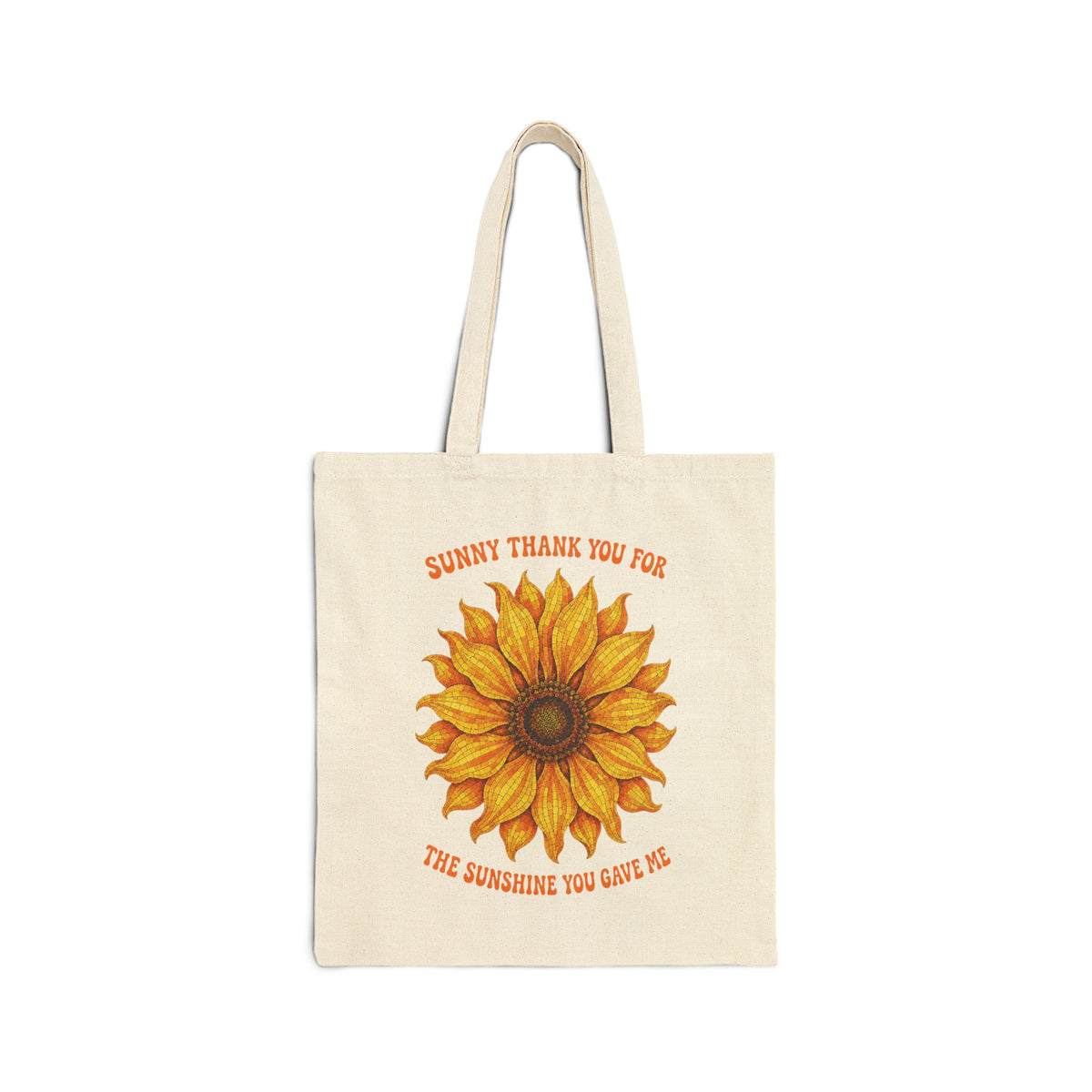 Sunflower 'Thank You for the Sunshine' Cotton Canvas Tote