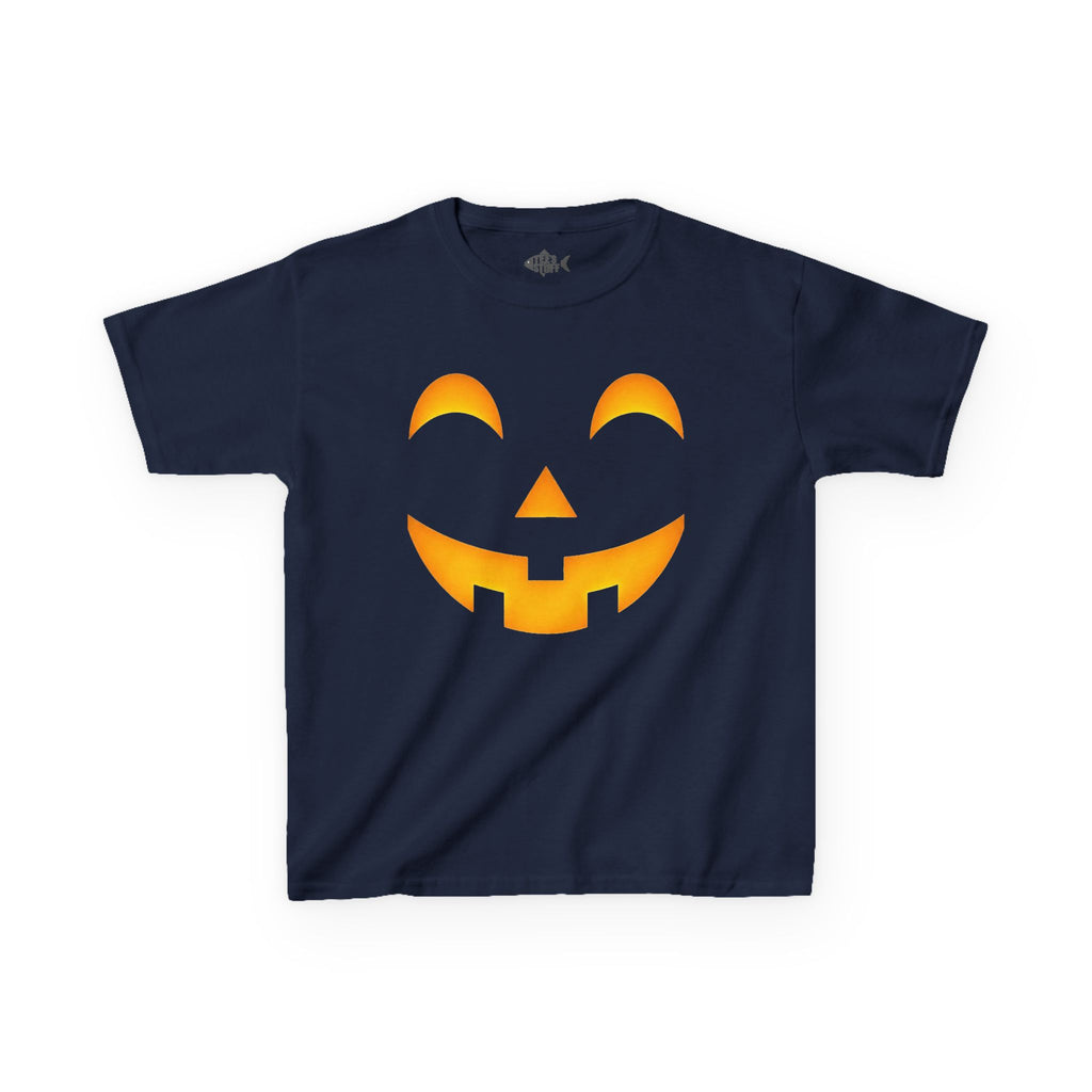 Kids Halloween Pumpkin Face Tee — Cute Jack-O'-Lantern T-Shirt for Children