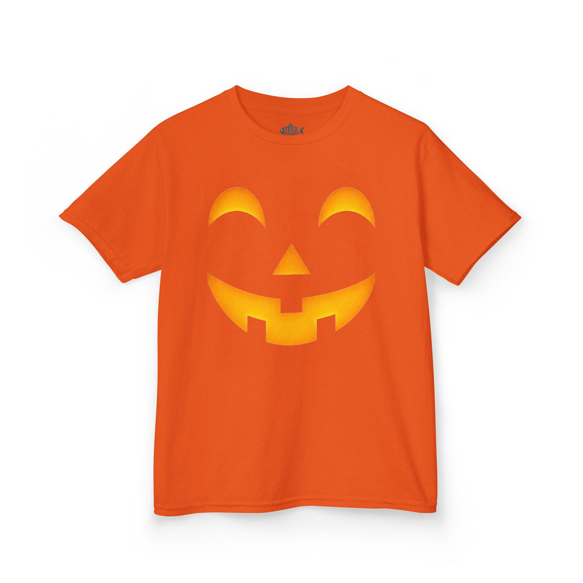 Kids Halloween Pumpkin Face Tee — Cute Jack-O'-Lantern T-Shirt for Children