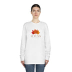 Autumn Leaves Long Sleeve Tee — 'AUTUMN' Maple Graphic Cozy Fall Shirt