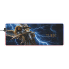 LED Gaming Mouse Pad — Storm Angel Design with TUERI Name, RGB Extended Desk Mat