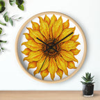 Sunflower Wall Clock — Bright Floral Home Decor Timepiece