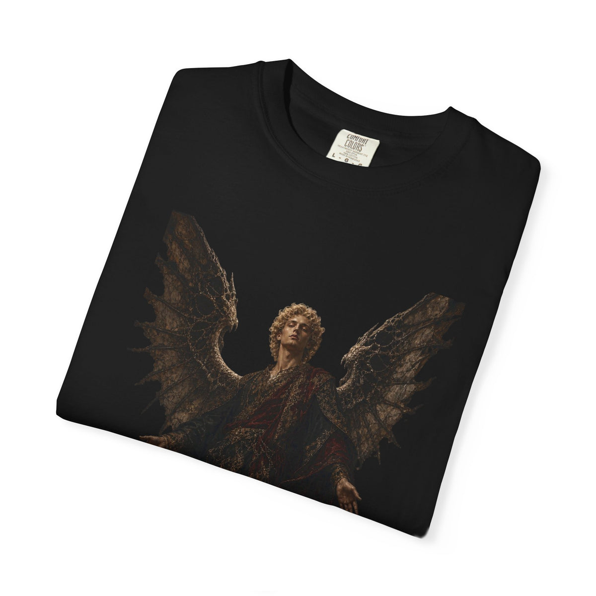 Guardian Angel -Faith- Graphic T‑Shirt — 'Tutus Sum' Cross Tee