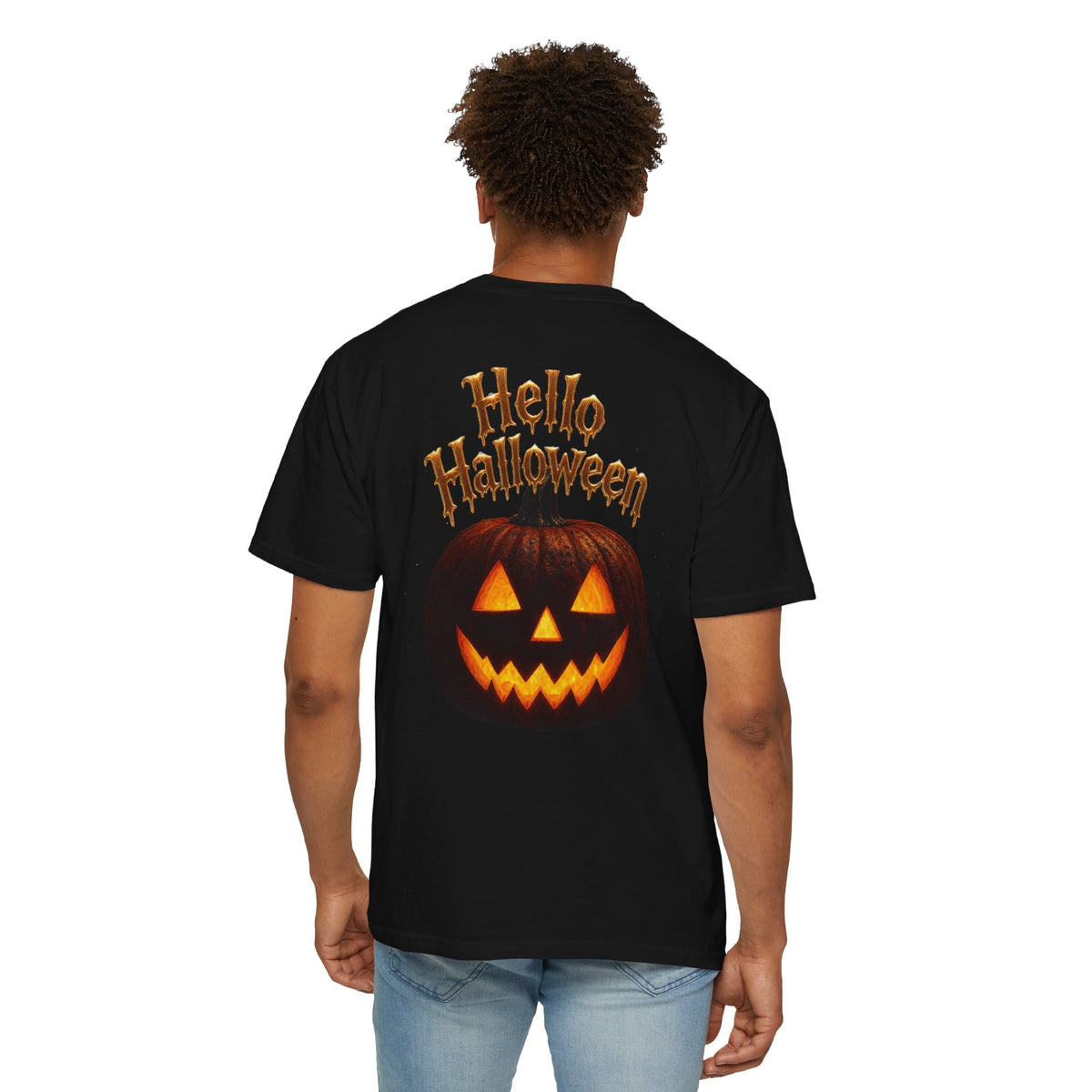 Halloween T-Shirt — "Halloween It's Here" & Jack-O'-Lantern Pumpkin Graphic