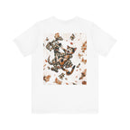 Gingham Dog & Calico Cat Tee — Plaid Pet Illustration T-Shirt