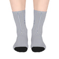 Nautical Crew Socks Blue Pinstripe Mid-Length Socks — Classic Nautical