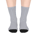 Nautical Crew Socks Blue Pinstripe Mid-Length Socks — Classic Nautical