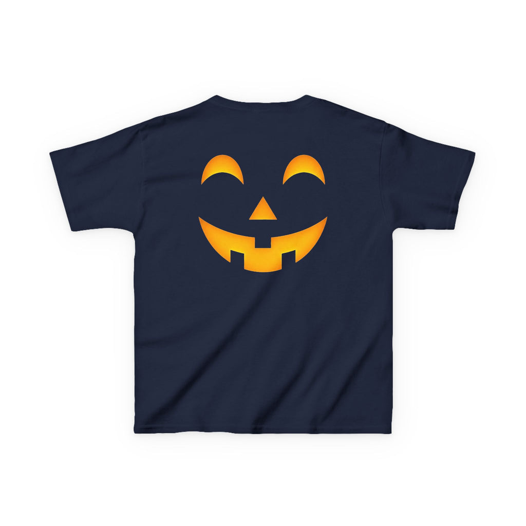 Kids Halloween Pumpkin Face Tee — Cute Jack-O'-Lantern T-Shirt for Children