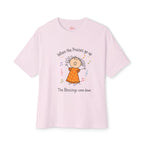 Faithful Praise Tee — "When the Praises go up, The Blessings come down" Oversized Boxy T-Shirt