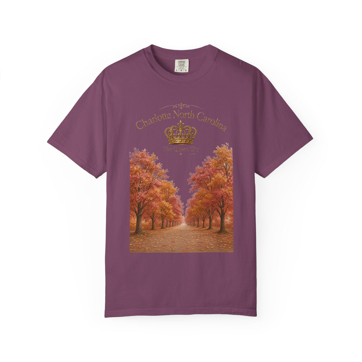 Charlotte North Carolina Autumn Tree Lane T-Shirt
