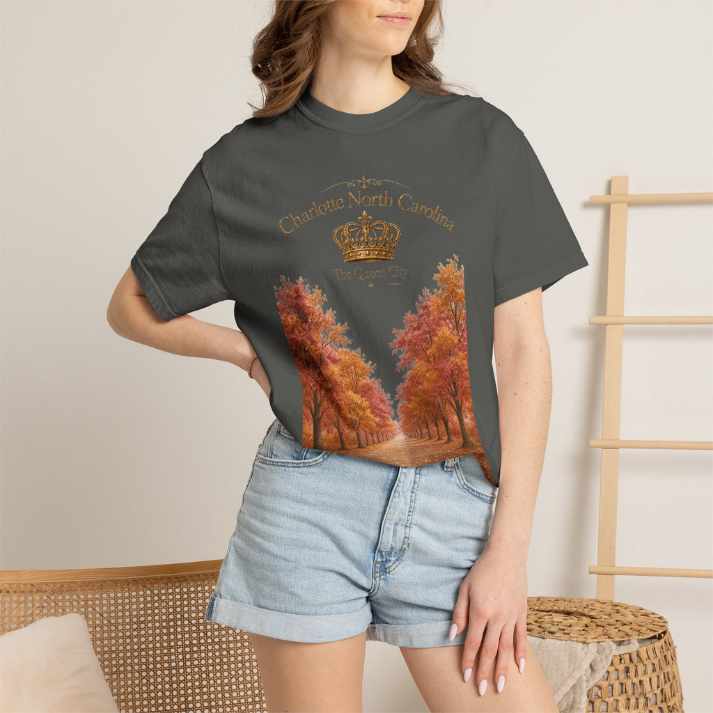 Charlotte North Carolina Autumn Tree Lane T-Shirt