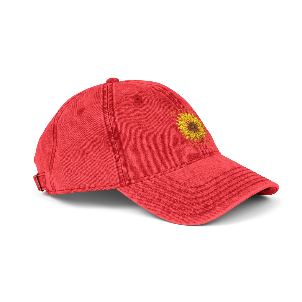 Sunflower Embroidered Vintage Cap