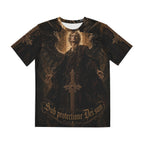 Gothic Angel Tee — 'Sub protectione Dei sum' All-Over Print