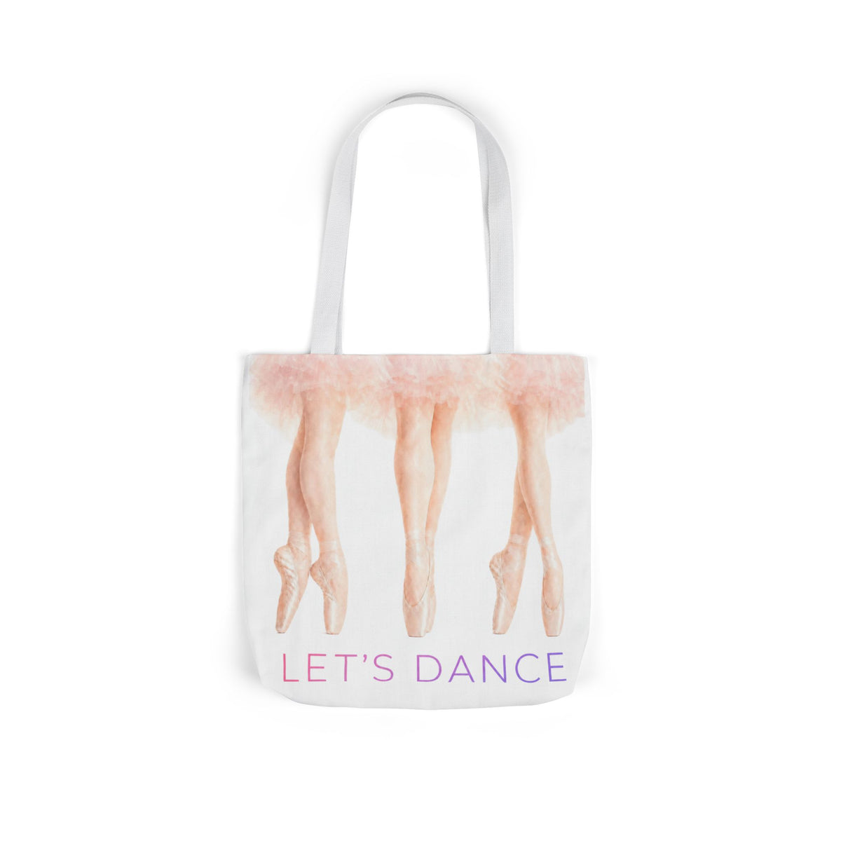 Ballet Tote Bag — 'Let's Dance' Ballerina Canvas Tote