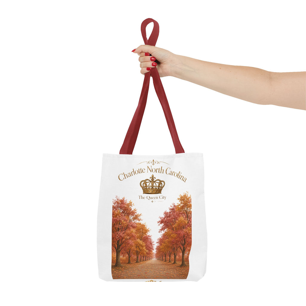 Charlotte North Carolina Autumn Tote Bag — 'The Queen City' Fall Tree Design