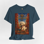Charlotte NC Dog Tee — Cute Pup on Skateboard Patriotic T‑Shirt