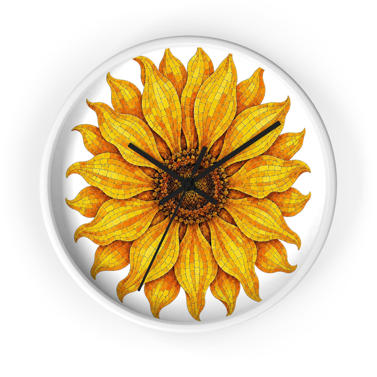 Sunflower Wall Clock — Bright Floral Home Decor Timepiece