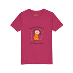 Youth Tee — "When the Praises Go Up, The Blessings Come Down" Kids Christian Shirt