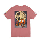 Halloween Cat & Pumpkin Tee — "Trick or Treat" Graphic T-Shirt