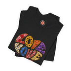 Love Heart Graphic Tee — Retro Floral "Love" Design