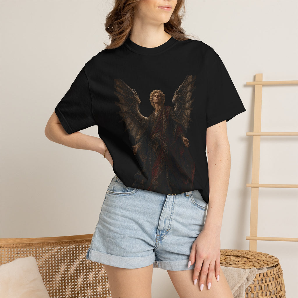 Guardian Angel -Faith- Graphic T‑Shirt — 'Tutus Sum' Cross Tee
