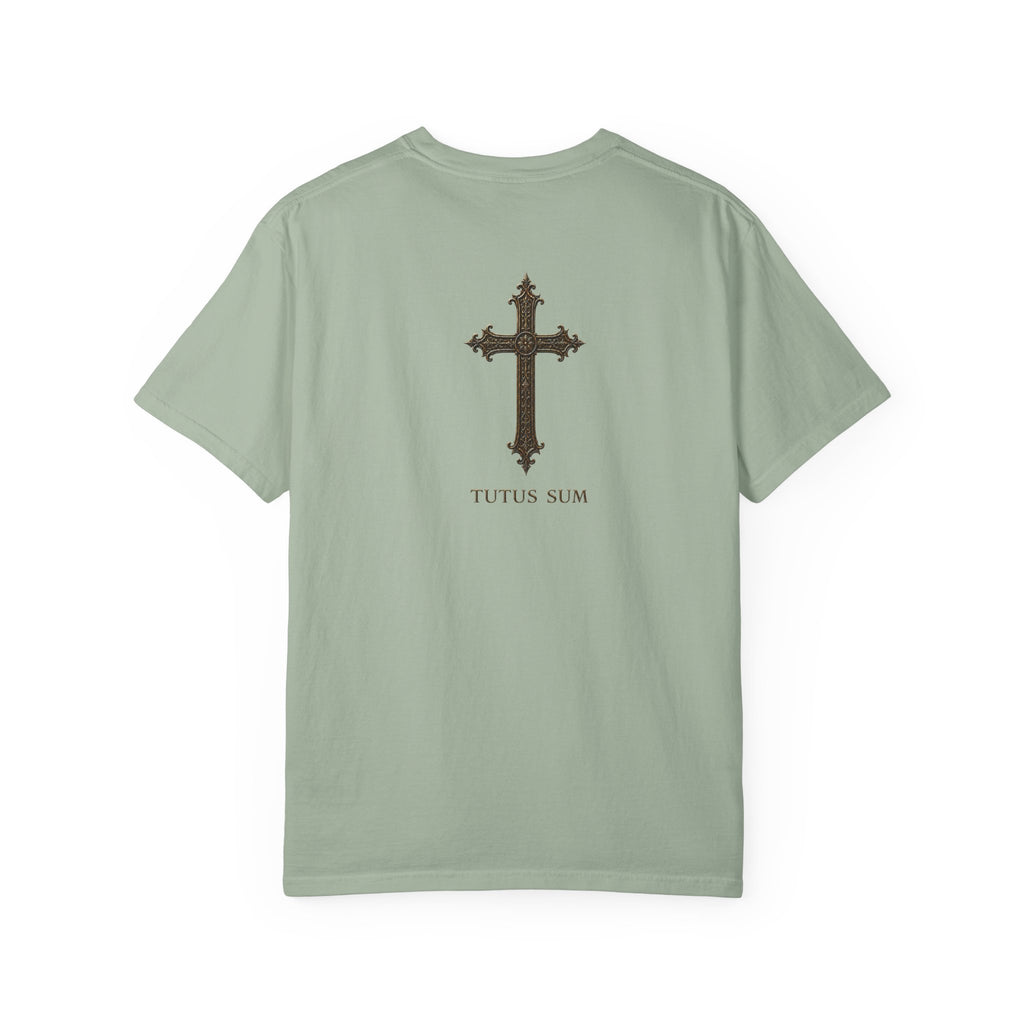 Guardian Angel -Faith- Graphic T‑Shirt — 'Tutus Sum' Cross Tee