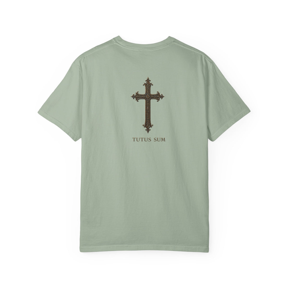 Guardian Angel -Faith- Graphic T‑Shirt — 'Tutus Sum' Cross Tee