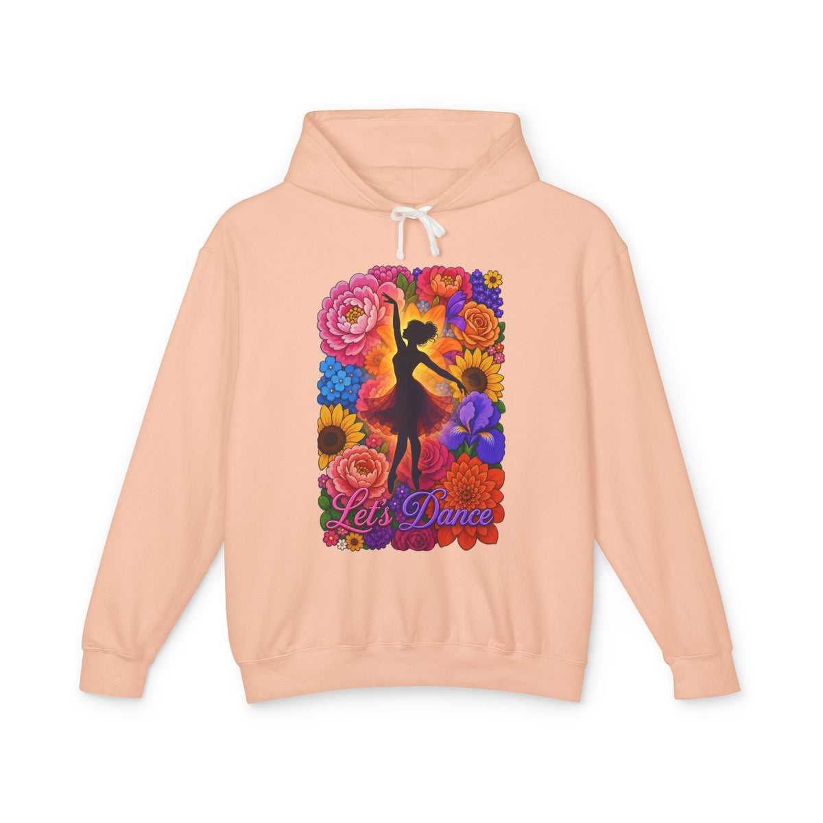 Ballerina flower - Ballet Floral Hoodie — 'Let's Dance' Lightweight Dance Sweatshirt