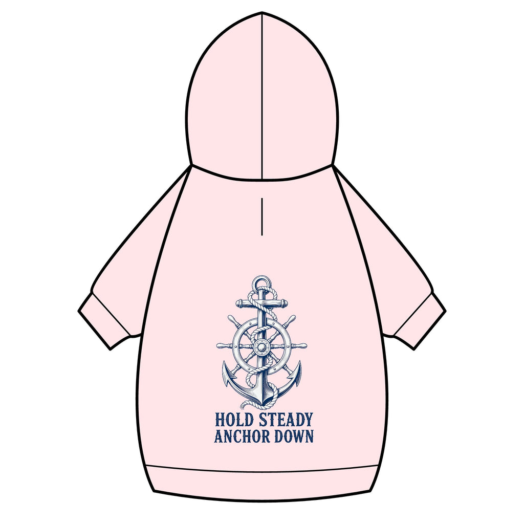 Pet Hoodie — Nautical Anchor "Hold Steady Anchor Down"