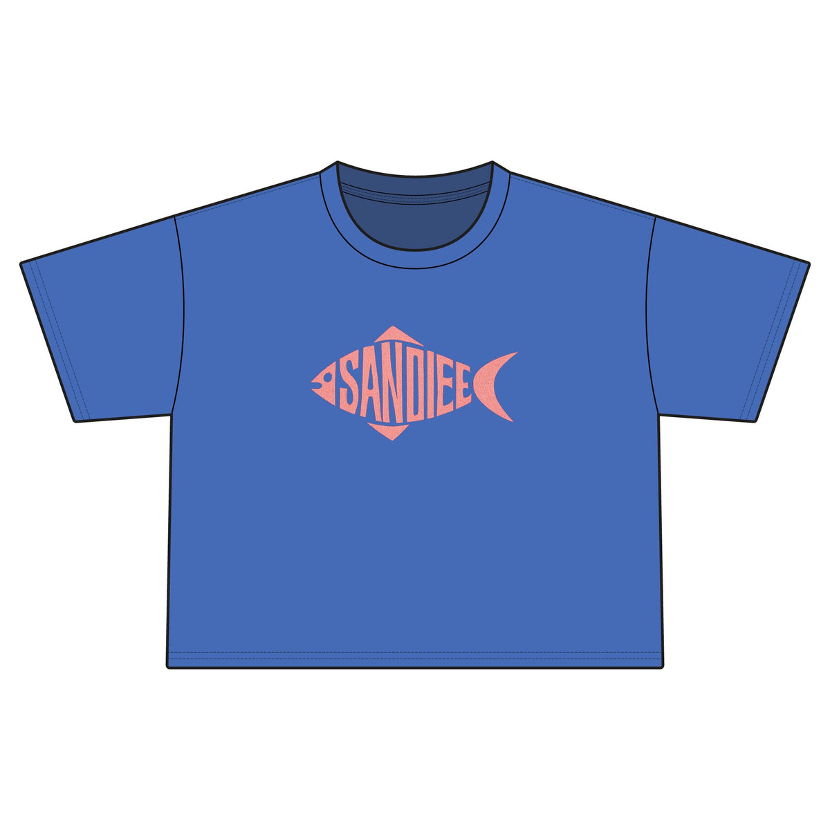 Women's Cropped Tee — Sandiego Fish Graphic