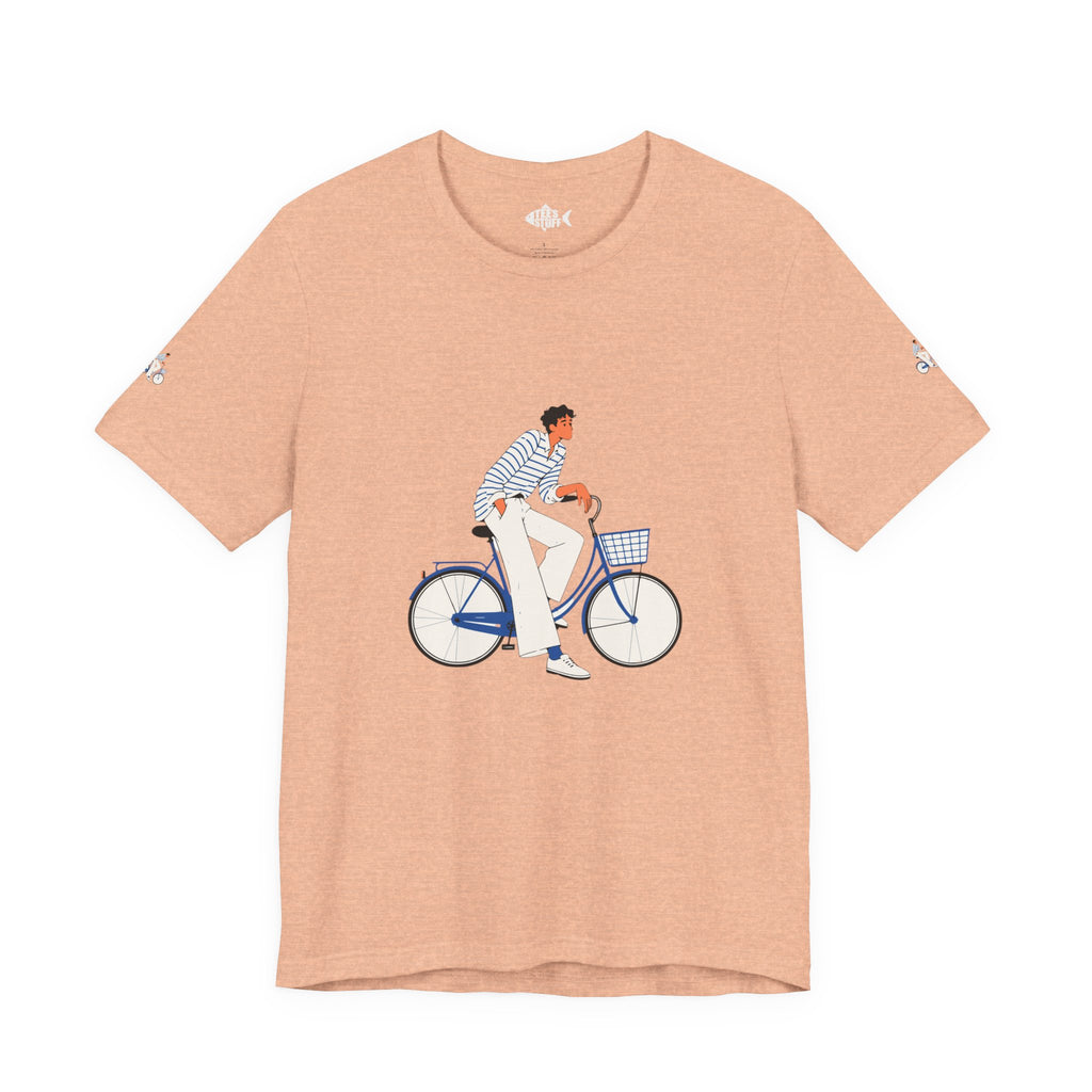 Bicycle Rider Illustration Jersey Tee