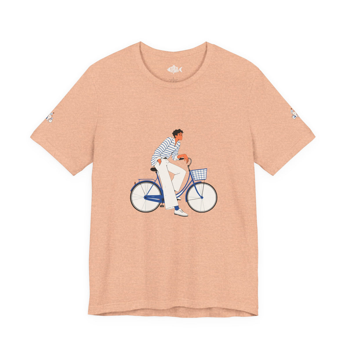 Bicycle Rider Illustration Jersey Tee