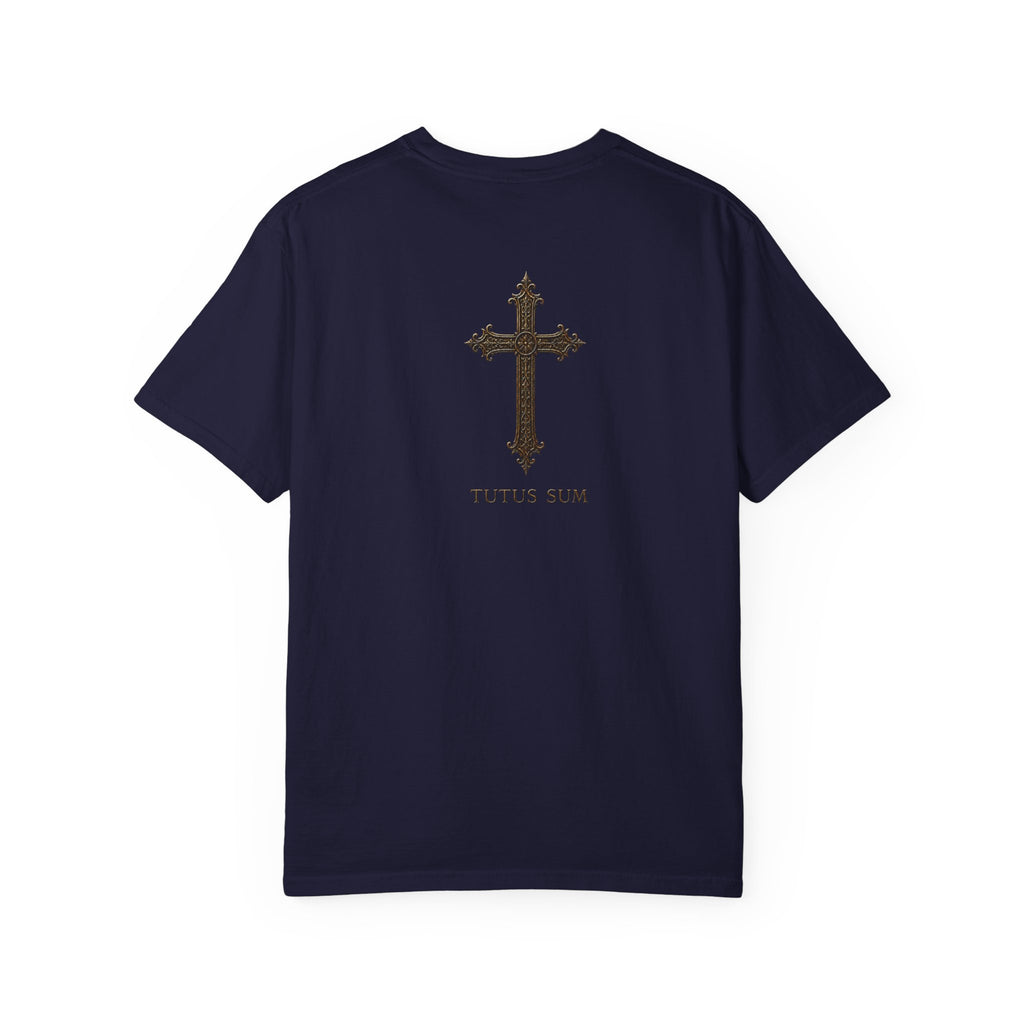 Guardian Angel -Faith- Graphic T‑Shirt — 'Tutus Sum' Cross Tee