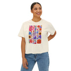 Floral Ballet Dancer Tee | Boxy Crop Shirt