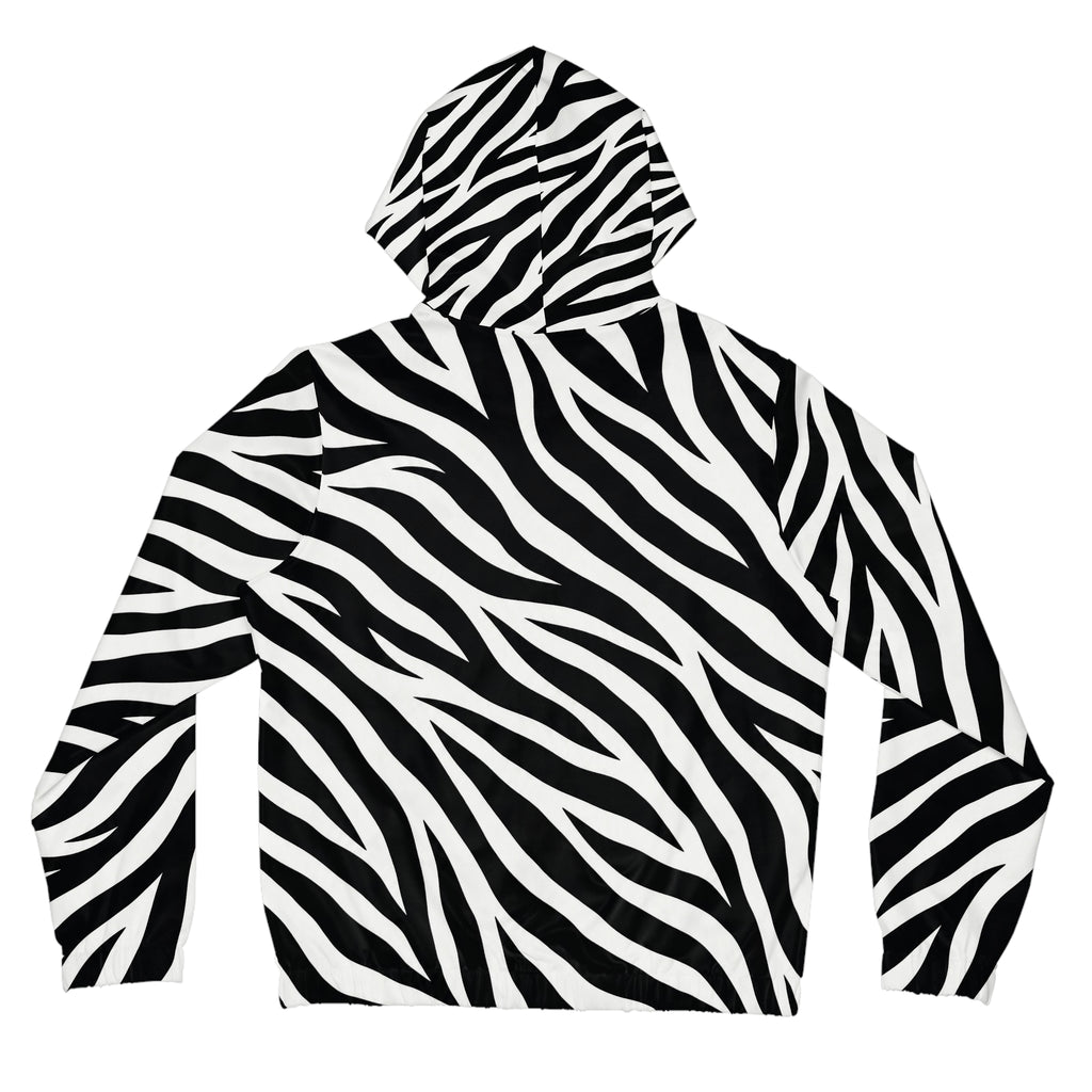 Zebra Print Full-Zip Hoodie
