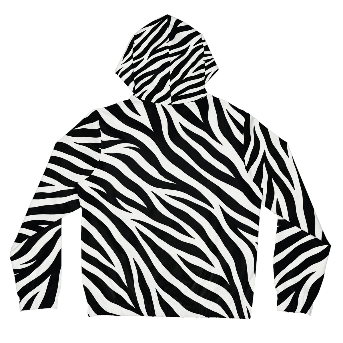 Zebra Print Full-Zip Hoodie
