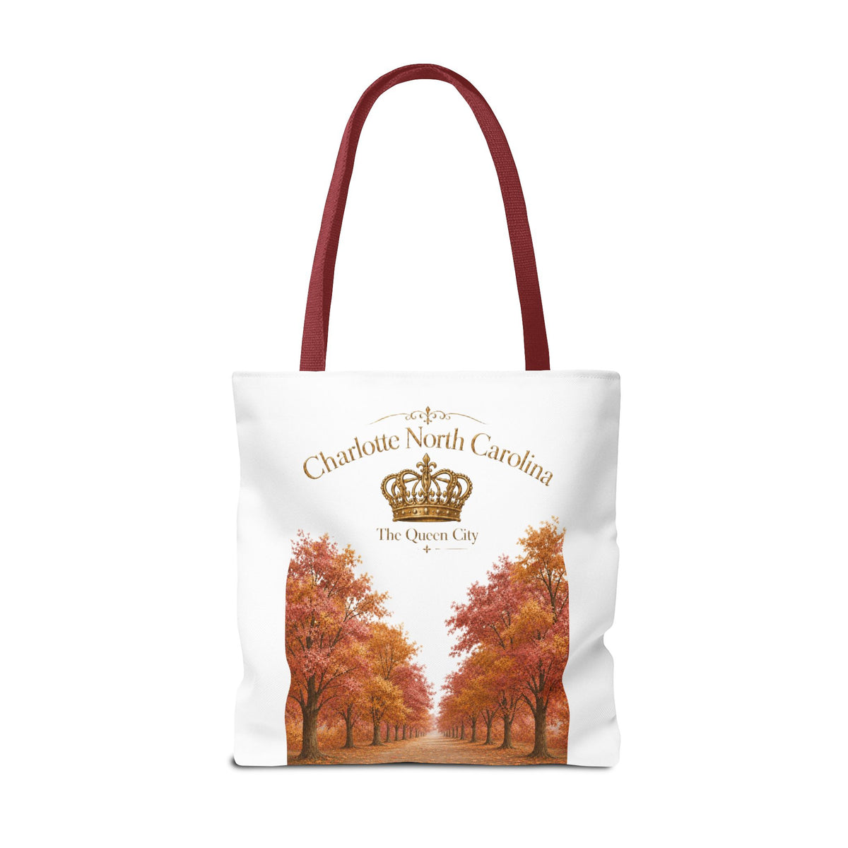 Charlotte North Carolina Autumn Tote Bag — 'The Queen City' Fall Tree Design