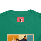 Toddler Cat Puzzle Tee — "Puzzle Me" Short Sleeve Kids Shirt